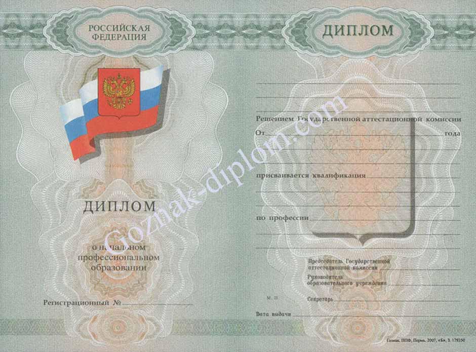 Диплом училища России 2007-2026